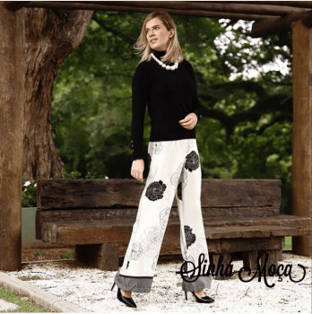 CALÇA PANTALONA SEDA ESTAMPADA CALÇA PANTALONA SEDA ESTAMPADA