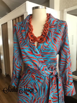 VESTIDO LONGO ESTAMPADO GOLA SPORT VESTIDO LONGO ESTAMPADO GOLA SPORT
