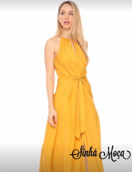 VESTIDO LONGO RISCA DE GIZ CAVA RAGLAN AMISSIMA VESTIDO LONGO RISCA DE GIZ CAVA RAGLAN AMISSIMA