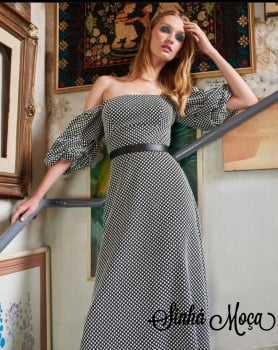 VESTIDO MIDI MANGAS BUFANTES VESTIDO MIDI MANGAS BUFANTES