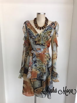 LONGUETE SEDA M/L BABADO LONGUETE SEDA M/L BABADO