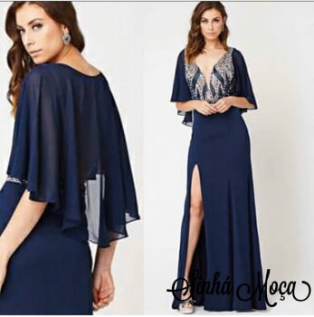 VESTIDO LONGO BORDADO BUSTO FENDA VESTIDO LONGO BORDADO BUSTO FENDA