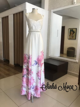 VESTIDO LONGO BUSTO RENDA COZ BORDADO PEROLA VESTIDO LONGO BUSTO RENDA COZ BORDADO PEROLA