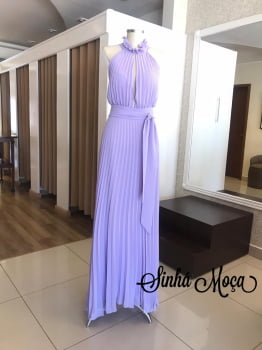 VESTIDO LONGO CAVA RAGLAN PLISSADO VESTIDO LONGO CAVA RAGLAN PLISSADO