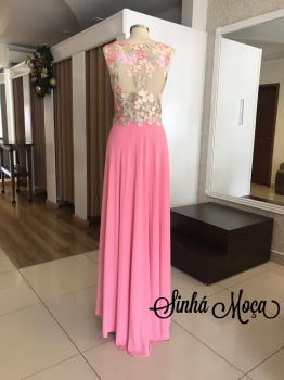 VESTIDO LONGO CORPO TELA COLORIDA VESTIDO LONGO CORPO TELA COLORIDA