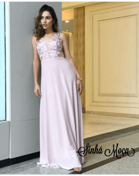 VESTIDO LONGO SEDA TELA BORDADO CORPO VESTIDO LONGO SEDA TELA BORDADO CORPO