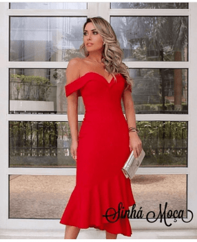 VESTIDO MIDI OMBRO A OMBRO PEPLUN SAIA VESTIDO MIDI OMBRO A OMBRO PEPLUN SAIA
