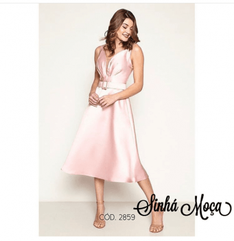 VESTIDO MIDI ZIBELINE CINTO ENCAPADO VESTIDO MIDI ZIBELINE CINTO ENCAPADO